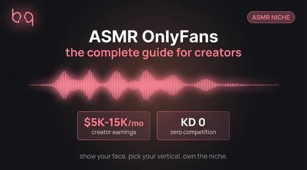 ASMR OnlyFans guide - dark audio waveform thumbnail with creator earnings data