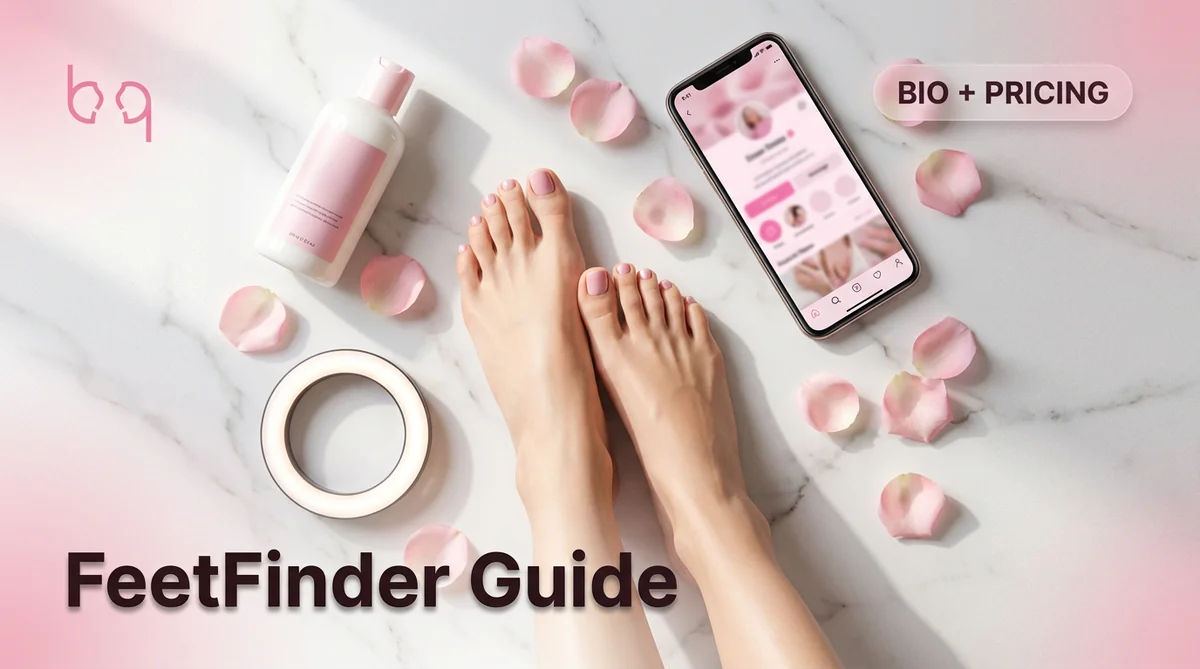 FeetFinder Bio-Guide mit Tipps zur Profileinrichtung und Preisstrategie für Verkäufer