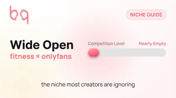 Fitness OnlyFans competition gauge showing the niche is wide open for creators
