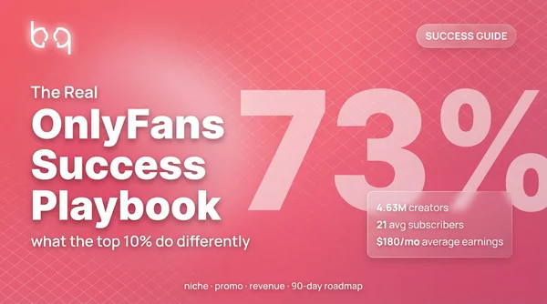 OnlyFans success scoreboard showing income tiers from starting out to elite creator with subscriber counts and revenue ranges