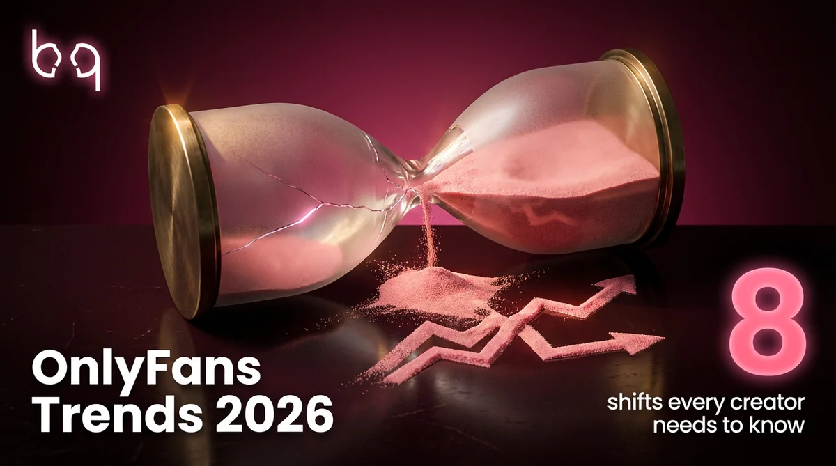 OnlyFans trends 2026 infographic showing platform statistics and creator earnings data