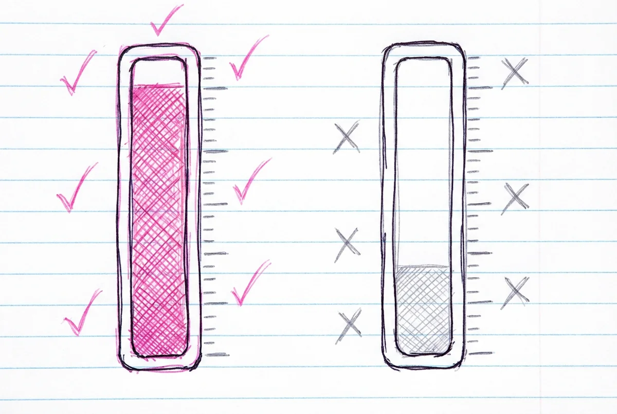 Скетч у зошиті з двома табло поруч — SFW стратегія виграє за кожною метрикою проти NSFW